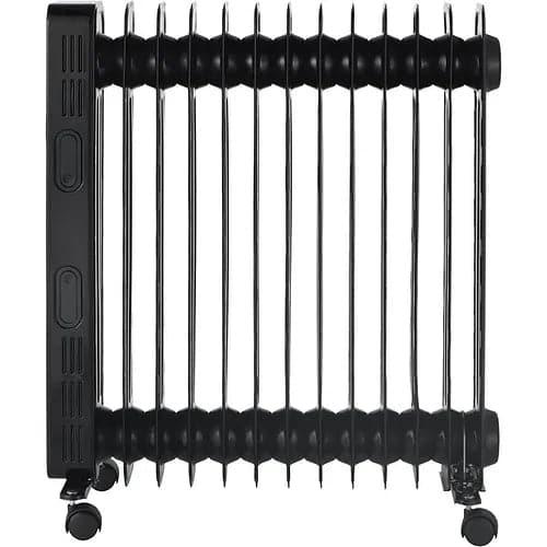 2.5kW Digital Oil Filled Radiator in Black