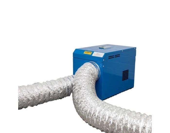 Broughton FF13 Blue Giant 400v 13kw Industrial Fan Heater - Includes Spigot for Ducting from Bright Air showing rear view